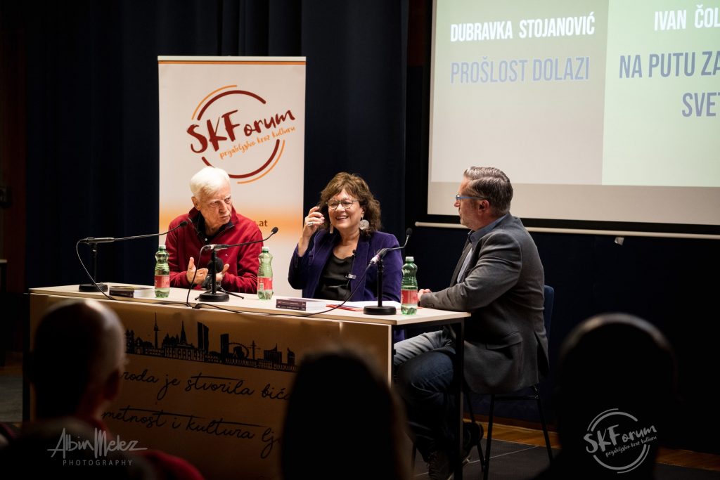 Dragan Mišković, moderator (Srpski kulturni forum, Beč), Dubravka Stojanović i Ivan Čolović 